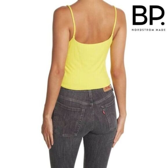 BP. Women's Ribbed Knit Crop Tank Top Spaghetti Strap Camisole NWT - Picture 2 of 4